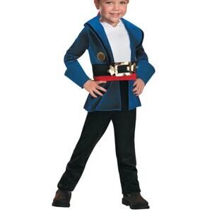 Disney CAPTAIN JAKE and THE NEVERLAND Costume Boys Sz 4-6X L Halloween Jumpsuit